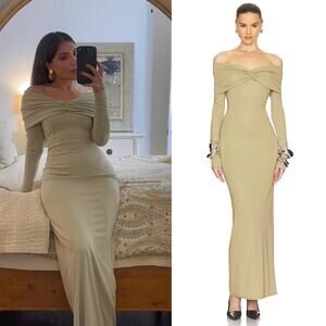 long sleeve maxi dress spring LOUISE dress Spring Meadow Lilac – Lesley Evers